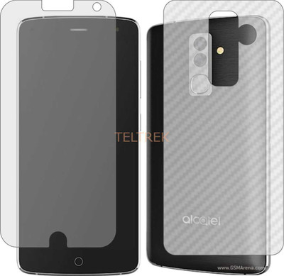 TELTREK Front and Back Screen Guard for ALCATEL FLASH (Front Matte Finish & Back 3d Carbon Fiber)(Pack of 2)