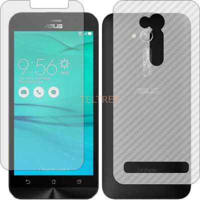 TELTREK Front and Back Screen Guard for ASUS ZENFONE GO 5.0 LTE 2ND GEN (Front Matte Finish & Back 3d Carbon Fiber)(Pack of 2)