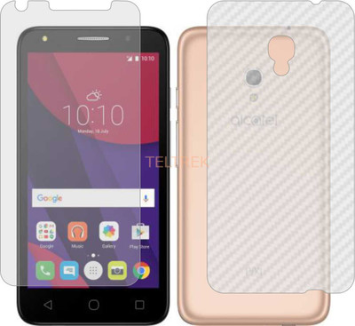 TELTREK Front and Back Screen Guard for ALCATEL PIXI 4 5 (Front Matte Finish & Back 3d Carbon Fiber)(Pack of 2)