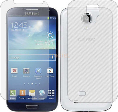 ZINGTEL Front and Back Screen Guard for SAMSUNG GALAXY S4 I9500 (Front Matte Finish & Back 3d Carbon Fiber)(Pack of 2)