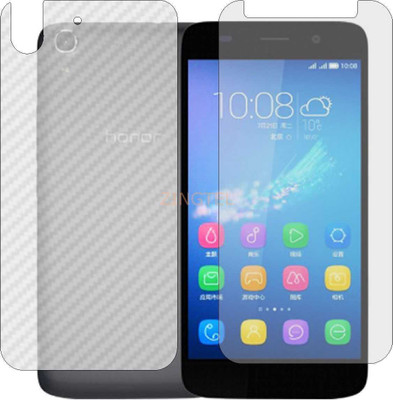 ZINGTEL Front and Back Screen Guard for HUAWEI 4A (Front Matte Finish & Back 3d Carbon Fiber)(Pack of 2)