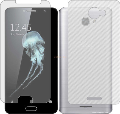 ZINGTEL Front and Back Screen Guard for ALCATEL FLASH PLUS 2 (Front Matte Finish & Back 3d Carbon Fiber)(Pack of 2)