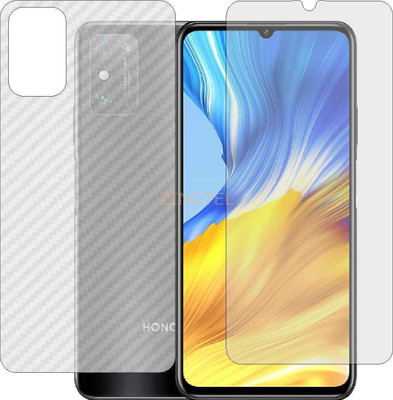 ZINGTEL Front and Back Screen Guard for HONOR X10 MAX 5G KKGAN00 (Front Matte Finish & Back 3d Carbon Fiber)(Pack of 2)