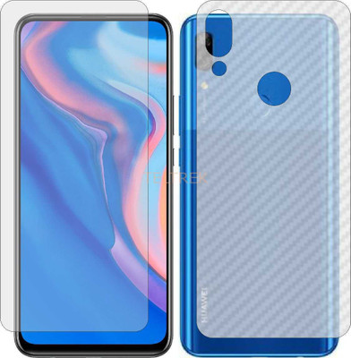 TELTREK Front and Back Screen Guard for HUAWEI P SMART Z (Front Matte Finish & Back 3d Carbon Fiber)(Pack of 2)