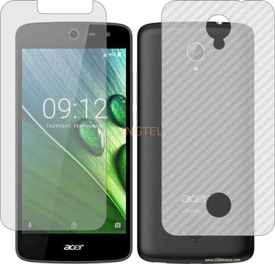 ZINGTEL Front and Back Screen Guard for ACER LIQUID ZEST (Front Matte Finish & Back 3d Carbon Fiber)(Pack of 2)