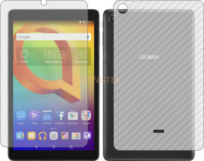ZINGTEL Front and Back Screen Guard for ALCATEL 10.16GB (Front Matte & Back 3d Carbon Fiber)(Pack of 2)