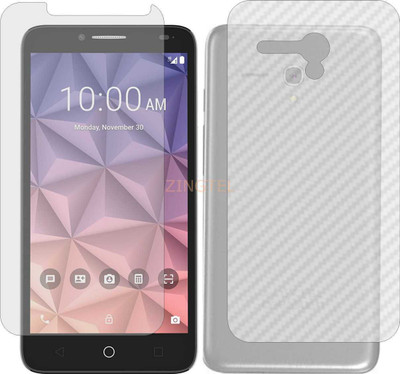 ZINGTEL Front and Back Screen Guard for ALCATEL POP 3 5.5 (Front Matte Finish & Back 3d Carbon Fiber)(Pack of 2)