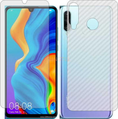 ZINGTEL Front and Back Screen Guard for HUAWEI HONOR P30 NEW EDITION (Front Matte Finish & Back 3d Carbon Fiber)(Pack of 2)