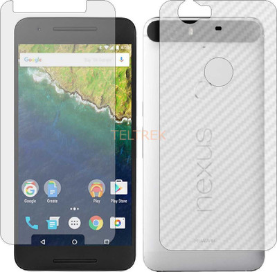 TELTREK Front and Back Screen Guard for GOOGLE NEXUS 6P (Front Matte Finish & Back 3d Carbon Fiber)(Pack of 2)