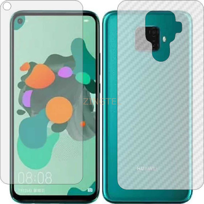 ZINGTEL Front and Back Screen Guard for HUAWEI MATE 30 LITE (Front Matte Finish & Back 3d Carbon Fiber)(Pack of 2)