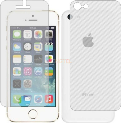 ZINGTEL Front and Back Screen Guard for APPLE IPHONE 5C (Front Matte Finish & Back 3d Carbon Fiber)(Pack of 2)