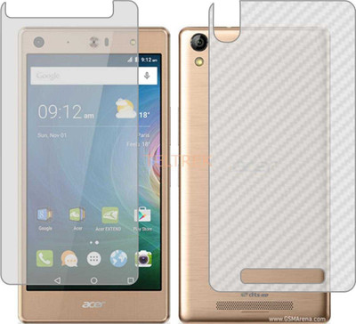 TELTREK Front and Back Screen Guard for ACER LIQUID X2 (Front Matte Finish & Back 3d Carbon Fiber)(Pack of 2)