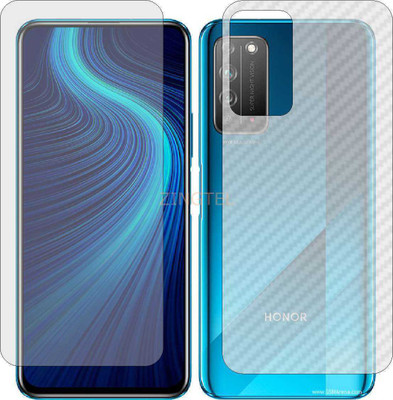 ZINGTEL Front and Back Screen Guard for HONOR X10 5G (Front Matte Finish & Back 3d Carbon Fiber)(Pack of 2)