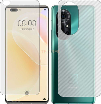 TELTREK Front and Back Screen Guard for HUAWEI NOVA 8 PRO 5G (Front Matte Finish & Back 3d Carbon Fiber)(Pack of 2)