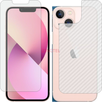 ZINGTEL Front and Back Screen Guard for APPLE IPHONE 13 MINI (Front Matte Finish & Back 3d Carbon Fiber)(Pack of 2)