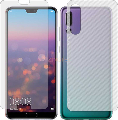 ZINGTEL Front and Back Screen Guard for HUAWEI P20 PRO (Front Matte Finish & Back 3d Carbon Fiber)(Pack of 2)