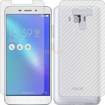 TELTREK Front and Back Screen Guard for ASUS ZENFONE SELFIE ZD551KL (Front Matte Finish & Back 3d Carbon Fiber)(Pack of 2)