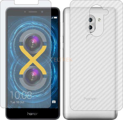 TELTREK Front and Back Screen Guard for HONOR 6X (Front Matte Finish & Back 3d Carbon Fiber)(Pack of 2)