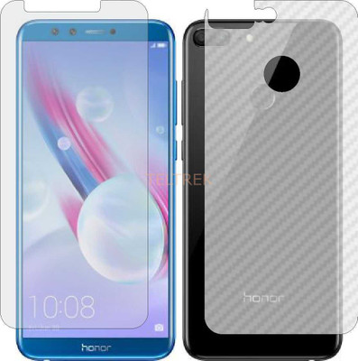 TELTREK Front and Back Screen Guard for HONOR 9 LITE (Front Matte Finish & Back 3d Carbon Fiber)(Pack of 2)