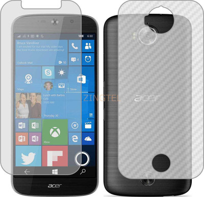 ZINGTEL Front and Back Screen Guard for ACER LIQUID JADE PRIMO (Front Matte Finish & Back 3d Carbon Fiber)(Pack of 2)
