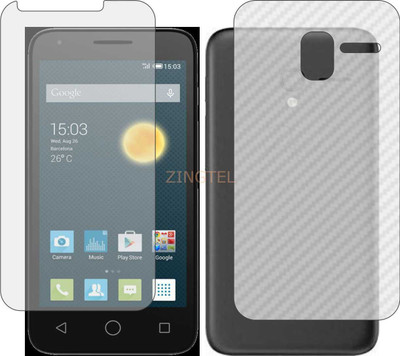 ZINGTEL Front and Back Screen Guard for ALCATEL PIXI 3 4 (Front Matte Finish & Back 3d Carbon Fiber)(Pack of 2)