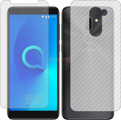ZINGTEL Front and Back Screen Guard for ALCATEL 3X (Front Matte Finish & Back 3d Carbon Fiber)(Pack of 2)