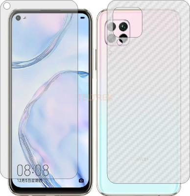 TELTREK Front and Back Screen Guard for HUAWEI HONOR NOVA 7I (Front Matte Finish & Back 3d Carbon Fiber)(Pack of 2)