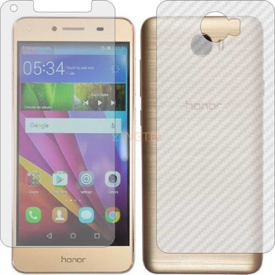 ZINGTEL Front and Back Screen Guard for HUAWEI HONOR BEE 4G (Front Matte Finish & Back 3d Carbon Fiber)(Pack of 2)