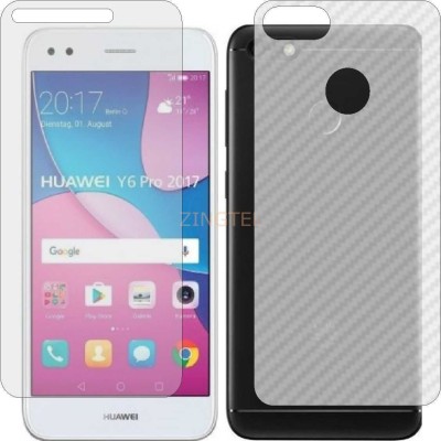 ZINGTEL Front and Back Screen Guard for HUAWEI HONOR P9 LITE MINI (Front Matte Finish & Back 3d Carbon Fiber)(Pack of 2)