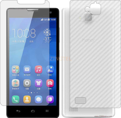 ZINGTEL Front and Back Screen Guard for HUAWEI HONOR H30 U10 (Front Matte Finish & Back 3d Carbon Fiber)(Pack of 2)
