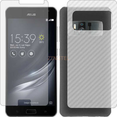 ZINGTEL Front and Back Screen Guard for ASUS ZENFONE AR ZS571KL (Front Matte Finish & Back 3d Carbon Fiber)(Pack of 2)