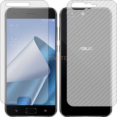 ZINGTEL Front and Back Screen Guard for ASUS ZENFONE 4 PRO (Front Matte Finish & Back 3d Carbon Fiber)(Pack of 2)