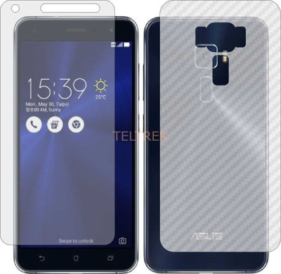 TELTREK Front and Back Screen Guard for ASUS ZENFONE 3 (Front Matte Finish & Back 3d Carbon Fiber)(Pack of 2)