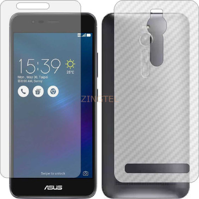 ZINGTEL Front and Back Screen Guard for ASUS ZENFONE 3 MAX 5.5 (Front Matte & Back 3d Carbon Fiber)(Pack of 2)