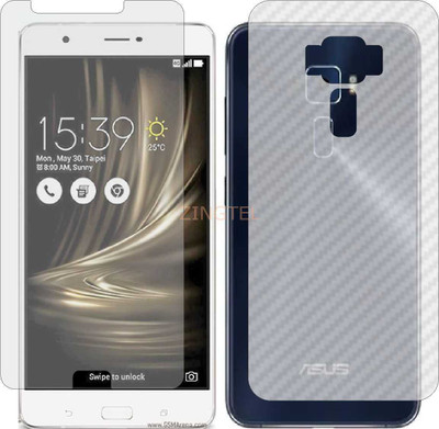ZINGTEL Front and Back Screen Guard for ASUS ZU680KL ZENFONE 3 ULTRA (Front Matte Finish & Back 3d Carbon Fiber)(Pack of 2)