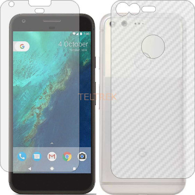 TELTREK Front and Back Screen Guard for GOOGLE PIXEL XL (Front Matte Finish & Back 3d Carbon Fiber)(Pack of 2)