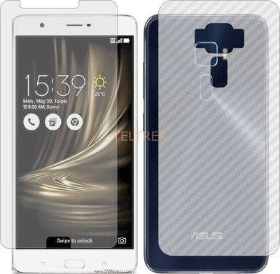 TELTREK Front and Back Screen Guard for ASUS ZENFONE 3 ULTRA ZU680KL (Front Matte Finish & Back 3d Carbon Fiber)(Pack of 2)