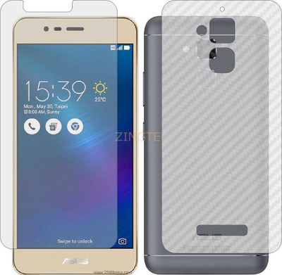 ZINGTEL Front and Back Screen Guard for ASUS ZENFONE 3 MAX ZC520TL (Front Matte Finish & Back 3d Carbon Fiber)(Pack of 2)