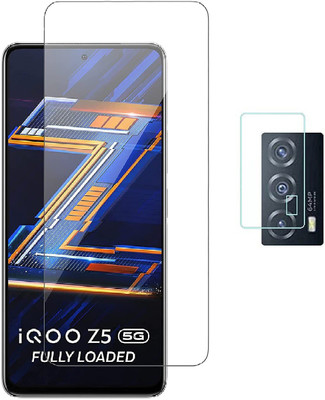 ISAAK Tempered Glass Guard for Vivo iQOO Z5 5G Tempered Glass & Back Camera Lens Protector (Combo Pack)(Pack of 2)