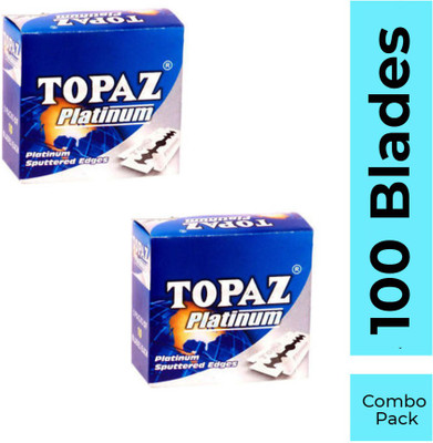 TOPAZ Platinum Double Edges Shaving Blades For Men Combo Pack(Pack of 2)