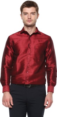 Khoday Williams Men Solid Party Red Shirt