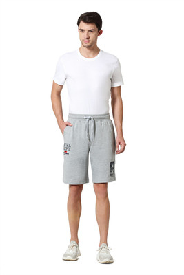 VAN HEUSEN Printed Men Grey Regular Shorts