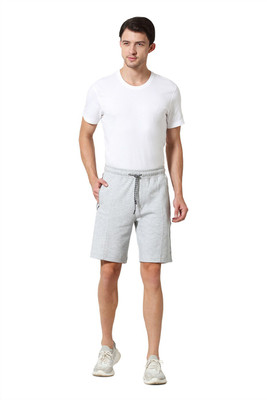 VAN HEUSEN Solid Men Grey Regular Shorts