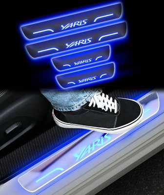 RohanEshop Toyota Yaris Car Door Foot Step Led Sill Scuff Plate Door Sill Plate