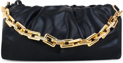 La Zoey Black Satchel Women's Leatherette Sling Bag