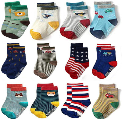 KidBee Baby Boys & Baby Girls Printed, Self Design, Geometric Print, Striped Ankle Length(Pack of 10)