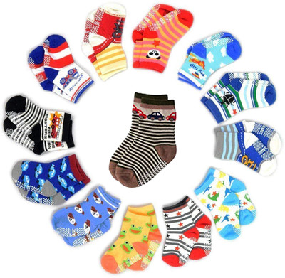 KidBee Baby Girls Printed, Self Design, Geometric Print, Striped Ankle Length(Pack of 12)