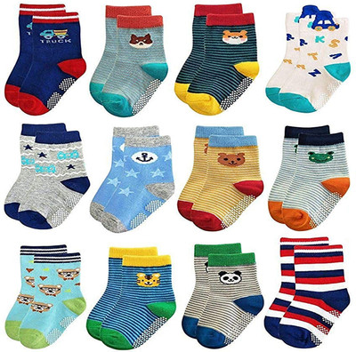 KidBee Baby Boys & Baby Girls Printed, Self Design, Geometric Print, Striped Ankle Length(Pack of 7)