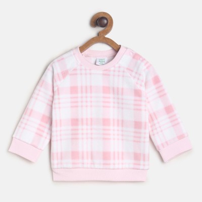 MINI KLUB Full Sleeve Checkered Baby Girls Sweatshirt