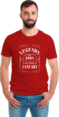 SmarTee Street Typography Men Round Neck Red T-Shirt